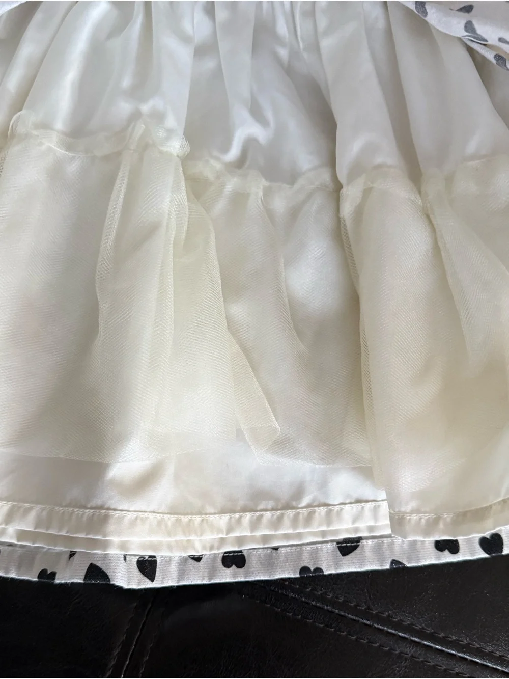 Carter's White Dress with Black Heart Print